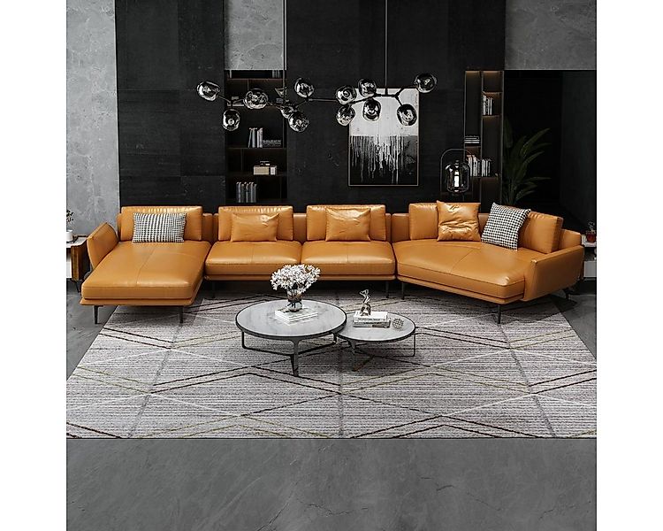 JVmoebel Ecksofa Sofa U-Form Ledersofa Couch Wohnlandschaft Garnitur Sofas günstig online kaufen