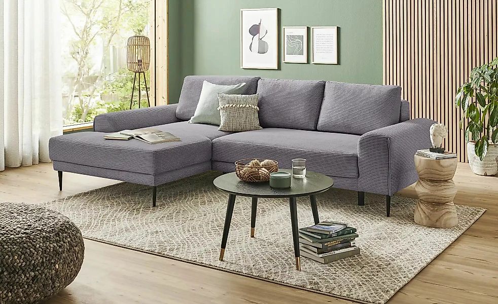 switch Ecksofa aus Cord Capitol ¦ grau ¦ Maße (cm): B: 276 H: 89 T: 175 Pol günstig online kaufen