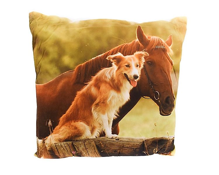 Marabellas Shop Dekokissen Couchkissen 45 x 45 cm Kuschelkissen mit Tiermot günstig online kaufen