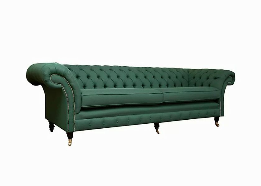 Xlmoebel Sofa Viersitzer Chesterfield Sofa in Dunkelgrün - Stilvolles, Herg günstig online kaufen