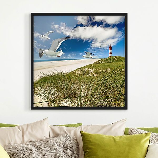 Bild mit Rahmen - Quadrat Dune Breeze günstig online kaufen