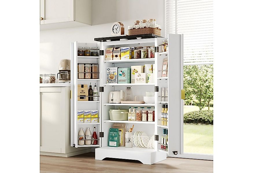 STILVORA Sideboard mit LED,Küchenschrank Aufwahrungsschrank mit Einlegeböde günstig online kaufen