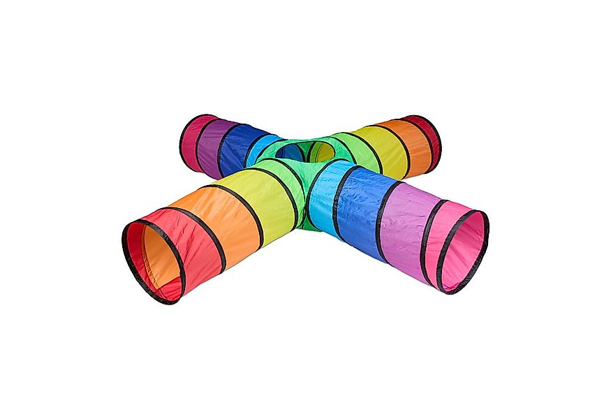 relaxdays Spieltunnel Bunter Spieltunnel mit 4 Röhren (1-St) günstig online kaufen
