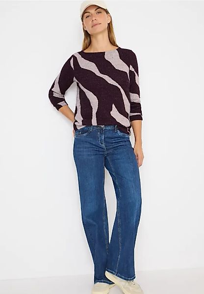 CECIL Gemustertes Federgarn Shirt günstig online kaufen