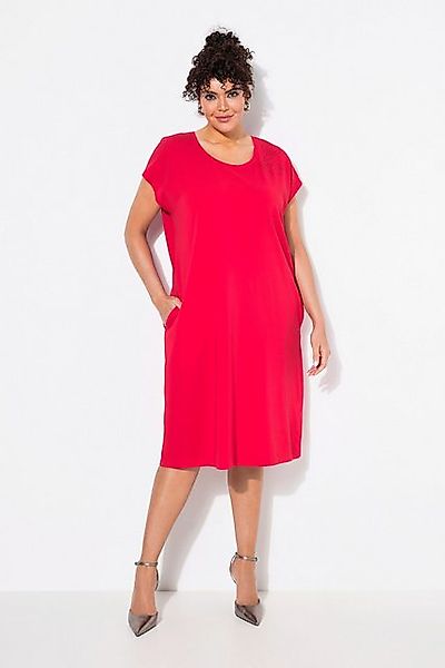 Ulla Popken Minikleid Jerseykleid Ziersteine Oversized Rundhals Halbarm günstig online kaufen