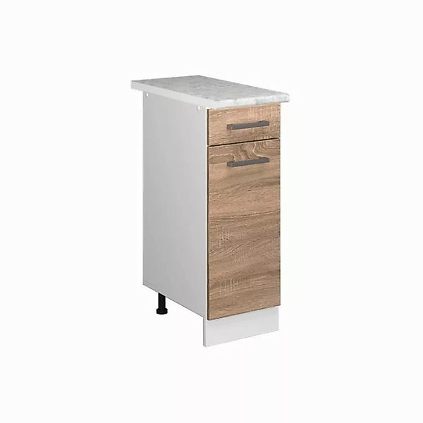 Vicco Unterschrank R-Line, Sonoma/Weiß, 30 cm, AP Marmor günstig online kaufen