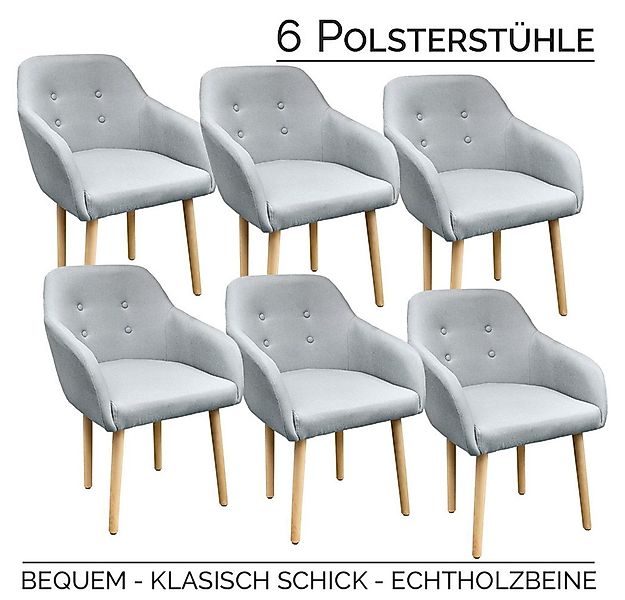 Kingpower Esszimmerstuhl 2/4/6/8 Set Stühle Esszimmerstühle Stuhl Sessel mi günstig online kaufen