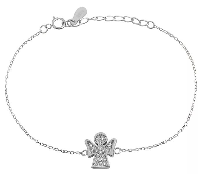 Adelia´s Armband "keine Engel aus 925 Silber mit Zirkonia 19 cm" günstig online kaufen