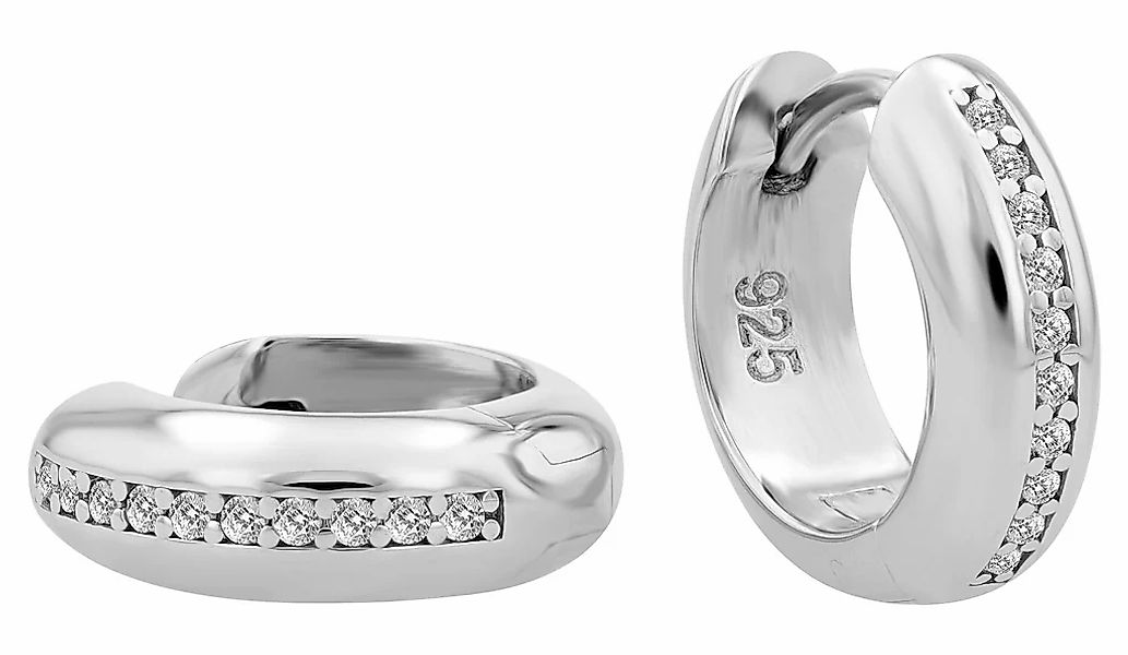Adelia´s Klappcreolen "Damen Ohrringe – Klappcreole aus 925 Silber mit Zirk günstig online kaufen