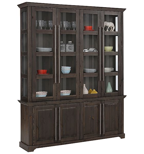 Home affaire Vitrine Meliss aus massiver günstig online kaufen