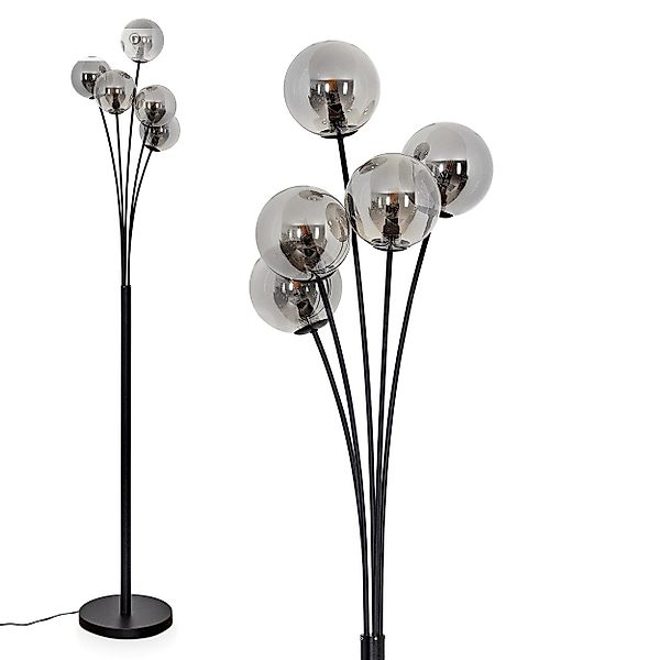 hofstein Stehlampe dimmbare Stehlampe aus Metall/Glas günstig online kaufen
