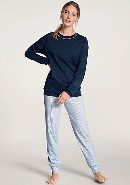 CALIDA Pyjama "Sweet Dreams" 2 Stk. tlg., Rippbündchen, Interlock-Qualität, günstig online kaufen
