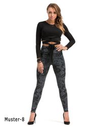 YESET Leggings Muster Leggings lang hoher günstig online kaufen