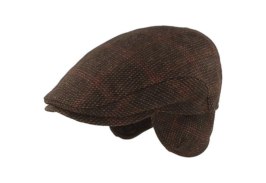 Breiter Schiebermütze Flache Schiebermütze aus Wolle mit Ohrenschutz günstig online kaufen