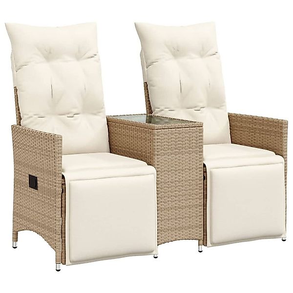 vidaXL Loungesofa Gartensofa 2-Sitzer Verstellbar mit günstig online kaufen