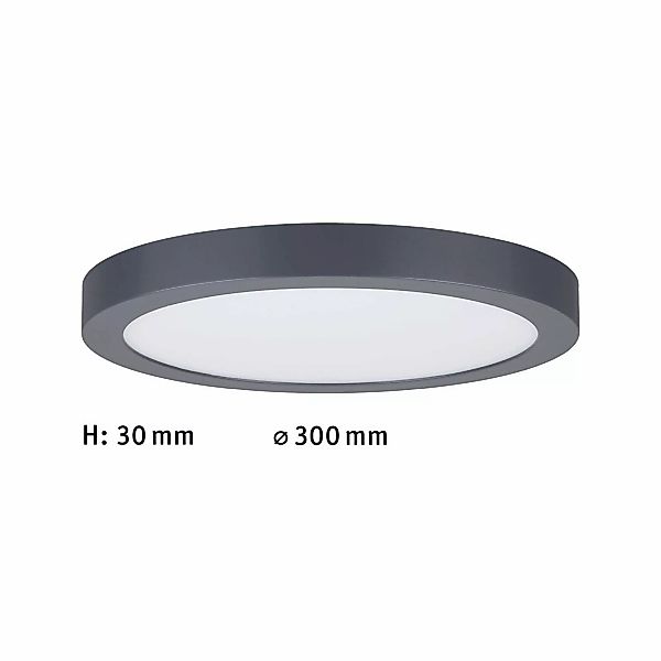 Paulmann Abia LED-Panel Ø 30cm 2.700K dunkelgrau günstig online kaufen