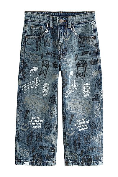 Next Weite Jeans Authentische Denim-Jeans, weite günstig online kaufen