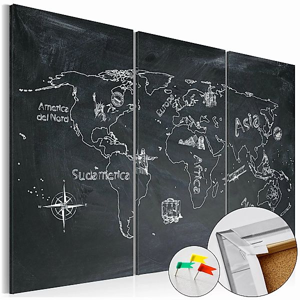 Korkbild - Geography Lesson [cork Map] günstig online kaufen