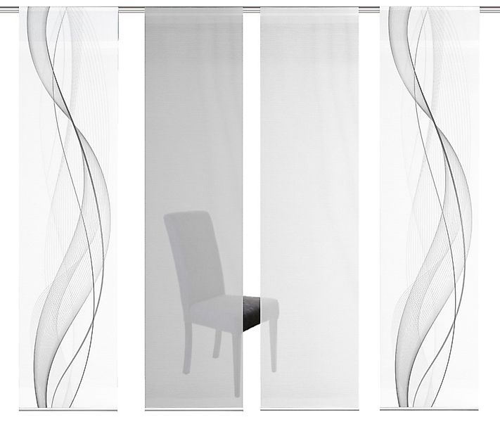 Vision S Schiebegardine "4ER SET HEIGHTS" Paneelwagen 4 Stk. tlg. HxB: 260x günstig online kaufen