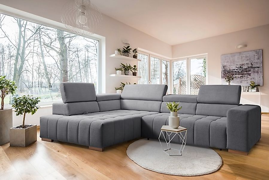 exxpo - sofa fashion Ecksofa »Elianos, hoher Sitzkomfort, aufwendige Kreuzs günstig online kaufen