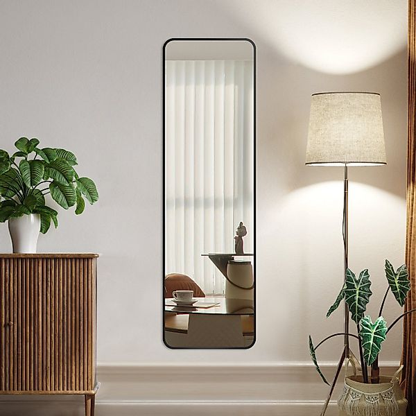 Boromal Standspiegel Wandspiegel Ganzkörperspiegel Spiegel Schwarz günstig online kaufen