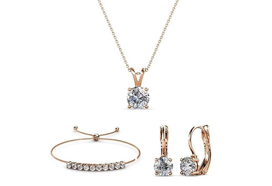 Ella Eisvogel Schmuckset Mia Round Vernice Roségold : Armband, Halskette, 2 günstig online kaufen
