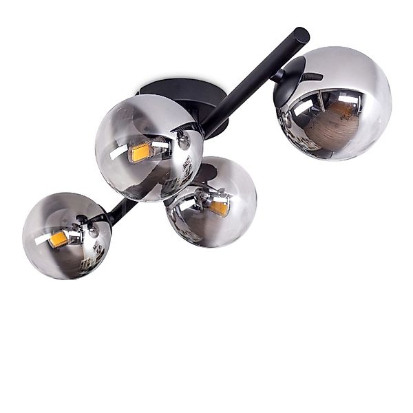 hofstein Deckenleuchte Deckenlampe aus Metall/Glas in günstig online kaufen