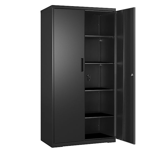 SONGMICS Aktenschrank Mehrzweckschrank, Stahl-Aufbewahrungsschrank, 5 Ebene günstig online kaufen