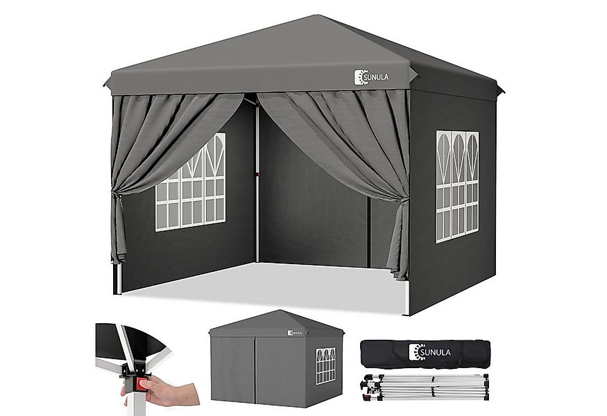 SUNULA Faltpavillon 3x3 m Gartenpavillon mit 4 seitenteilen wasserdicht, mi günstig online kaufen
