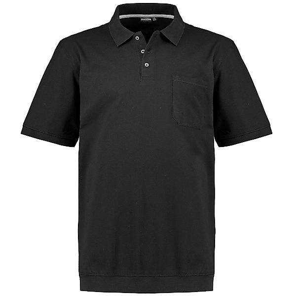 ADAMO Poloshirt mit elastischem Bund Farbe schwarz Größe: 3XL günstig online kaufen