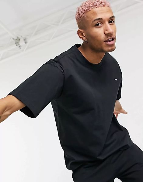 adidas Originals – Premium – T-Shirt in Schwarz, Kombiteil günstig online kaufen