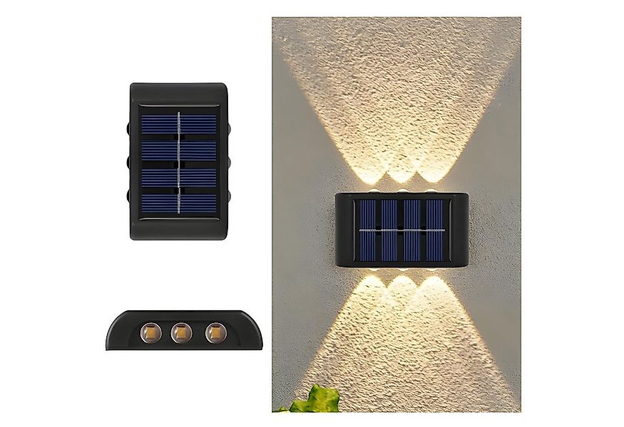 HS.SUPPLY LED Außen-Wandleuchte Solar LED Wandleuchte Außen wasserdicht – U günstig online kaufen