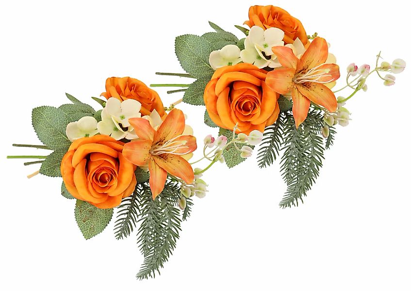 I.GE.A. Kunstblume "Kunstblumen-Strauß Rosen Lilien Hortensie", Blumenstrau günstig online kaufen