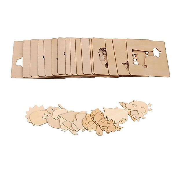 CLTYQ Malschablone Holz Maldekoration, 20 Designs DIY leere, unbemalte Holz günstig online kaufen