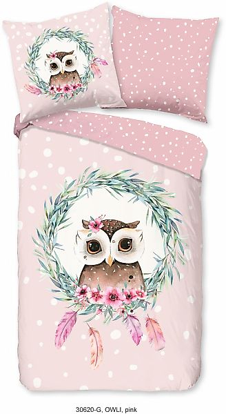 good morning Kinderbettwäsche »Owli«, Baumwolle, 135x200, Reißverschluss, W günstig online kaufen