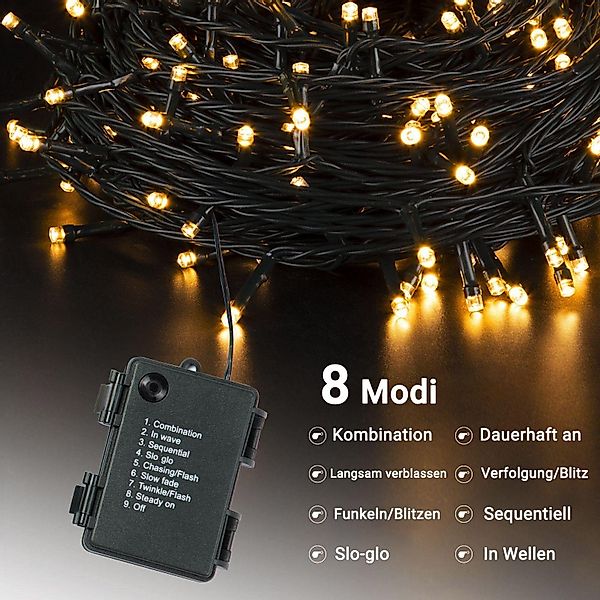 Elegear LED-Lichterkette 40M Batterie LED-Lichterkette Beleuchtung günstig online kaufen