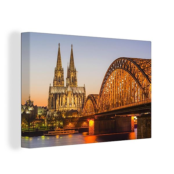 OneMillionCanvasses® Leinwandbild Köln - Brücke - günstig online kaufen