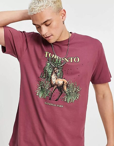 Reclaimed Vintage Inspired – Oversize-T-Shirt aus Bio-Baumwolle in verwasch günstig online kaufen