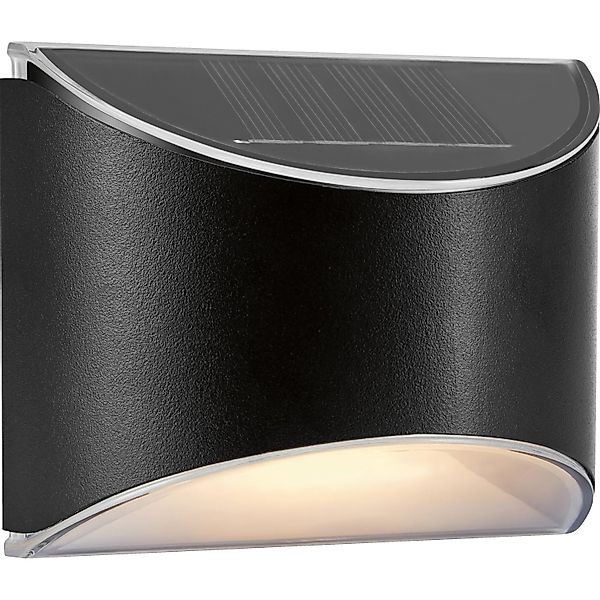 LED Solar Wandleuchte Schwarz 2 Stück günstig online kaufen