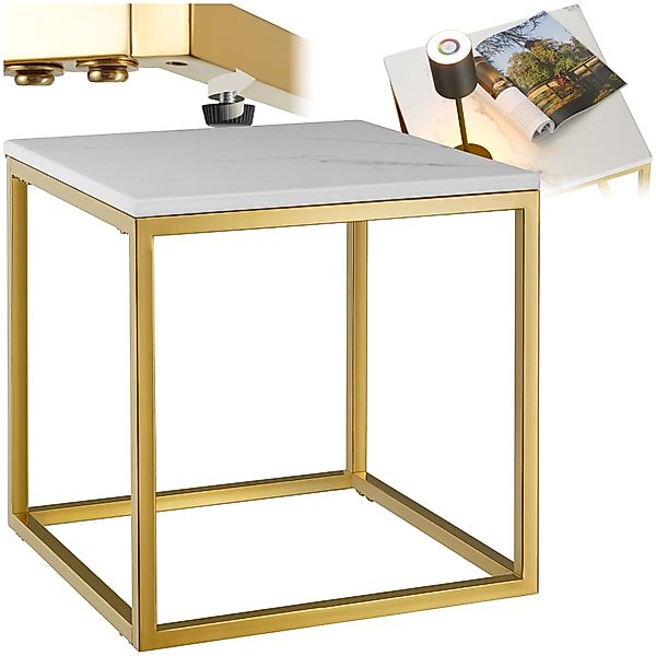 tectake Beistelltisch Marmor-Beistelltisch (1-St., Komplettset), Moderner, günstig online kaufen