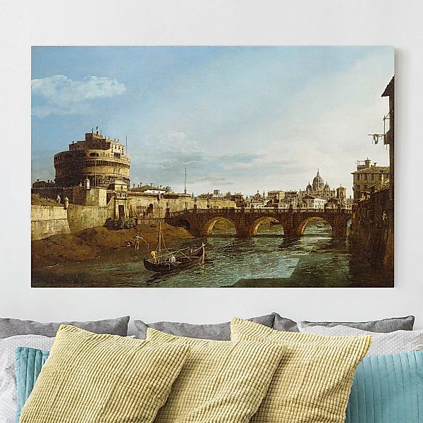 Leinwandbild Kunstdruck - Querformat Bernardo Bellotto - Ansicht Roms in Ri günstig online kaufen
