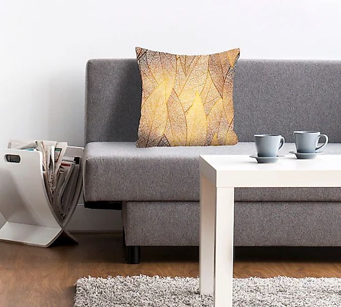 queence Dekokissen »Filia«, Kissenhülle,Goldene Herbstblätter,Herbst,Naturm günstig online kaufen