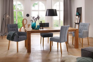 Home affaire Esszimmerstuhl "King" () Feinstruktur Armlehnstuhl mit Knopfhe günstig online kaufen