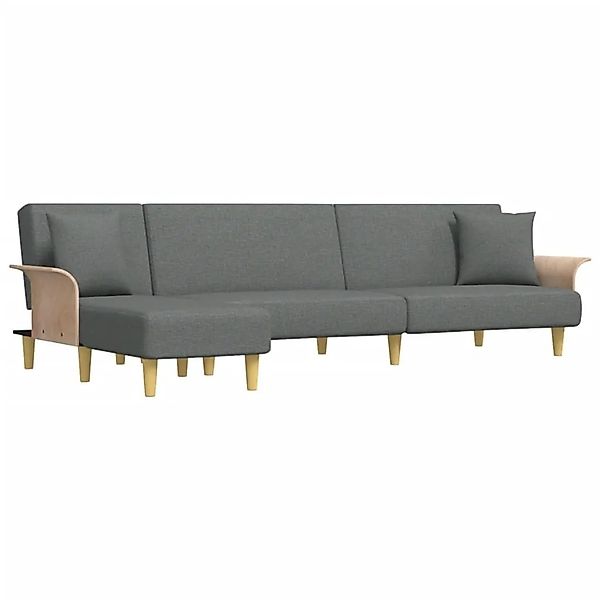 vidaXL Schlafsofa in L-Form Dunkelgrau 279x140x70 cm Stoff 3157212 günstig online kaufen