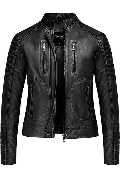 REPUBLIX Lederjacke MYRNA Echtleder Damen Biker Zipper Jacke günstig online kaufen