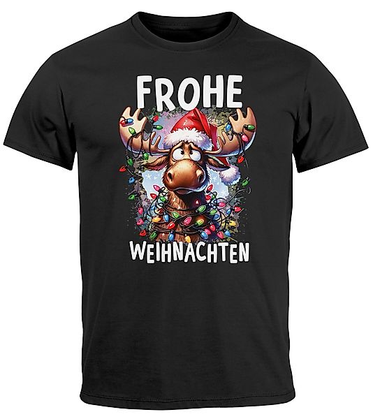 MoonWorks Print-Shirt Herren T-Shirt Frohe Weihnachten günstig online kaufen
