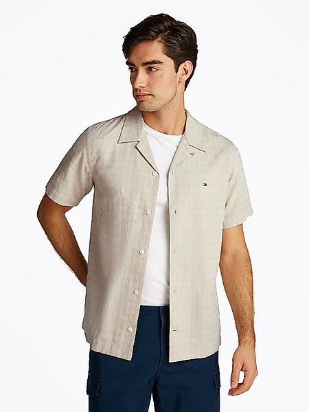Tommy Hilfiger Kurzarmhemd COTTON LINEN DOBBY SS Regular Fit SHIRT günstig online kaufen