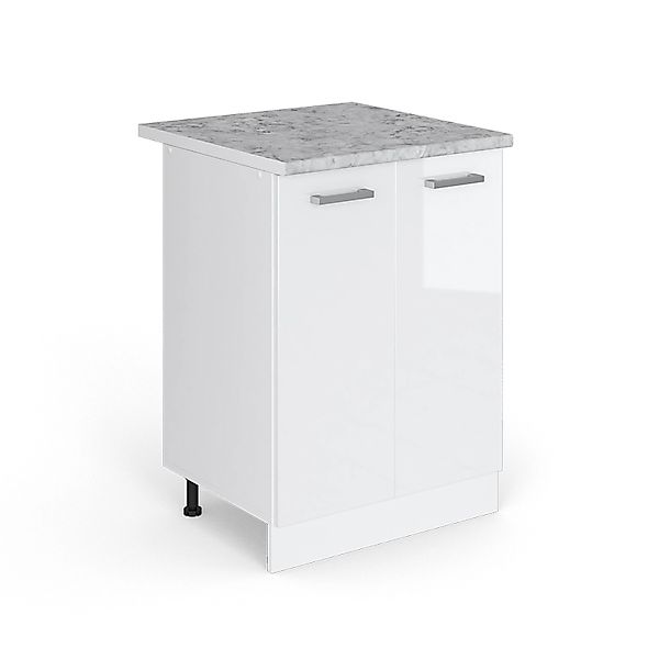 Vicco Unterschrank R-Line, Weiß Hochglanz/Weiß, 60 cm, AP Marmor günstig online kaufen