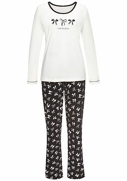 Vivance Dreams Pyjama, (Set, 4 tlg.), Mit süßem Schleifenmuster günstig online kaufen