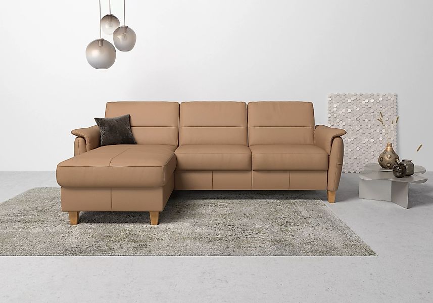 Home affaire Ecksofa "Palmera L-Form", Federkern, wahlweise mit Bettfunktio günstig online kaufen